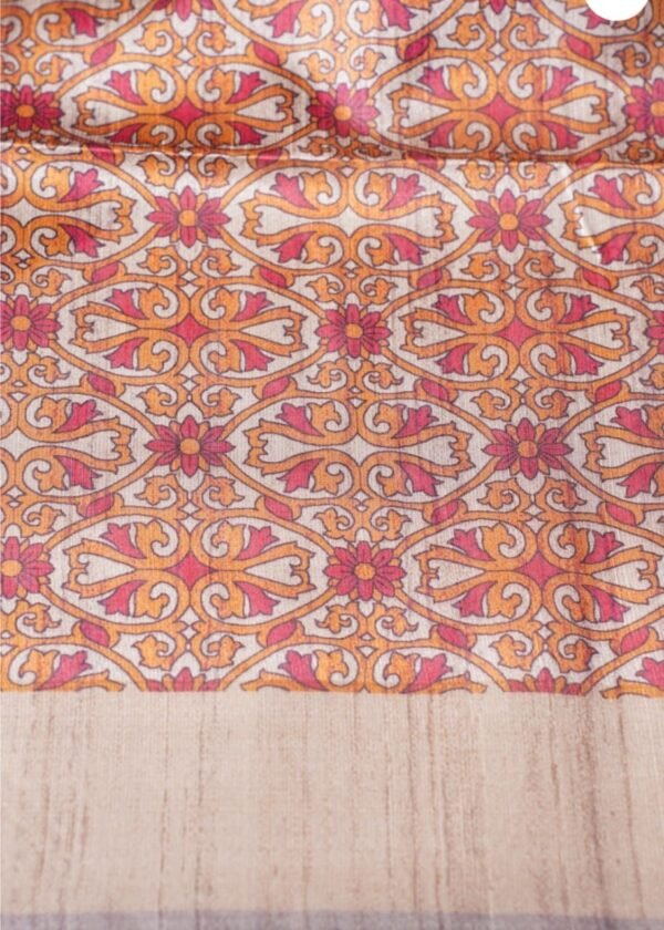 Banarasi Grey Madhuvan Tussar Silk Saree