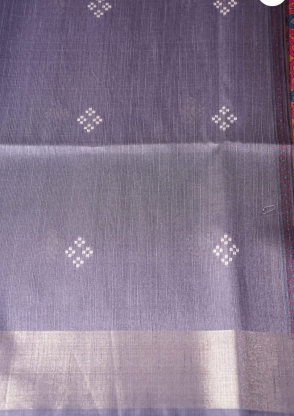 Banarasi Grey Madhuvan Tussar Silk Saree