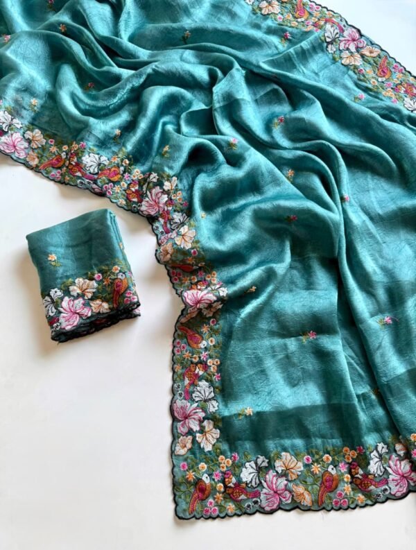 Teal Alexa Crush Saree