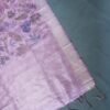 Banarasi Onion Block Print Raw Silk Saree