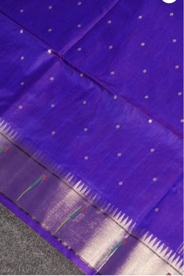 Purple Banarasi Peacock Paithani Silk Saree | Handloom Zari Kadwa Purple Banarasi Peacock Paithani Silk Saree