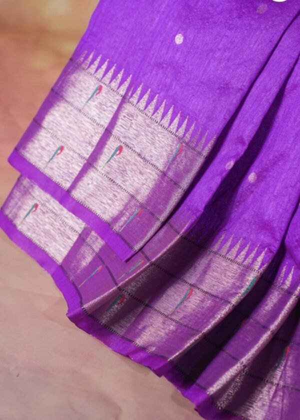 Baranasi Magenta Peacock Paithani Saree | Premium Banarasi Silk Banarasi Magenta Peacock Paithani Saree