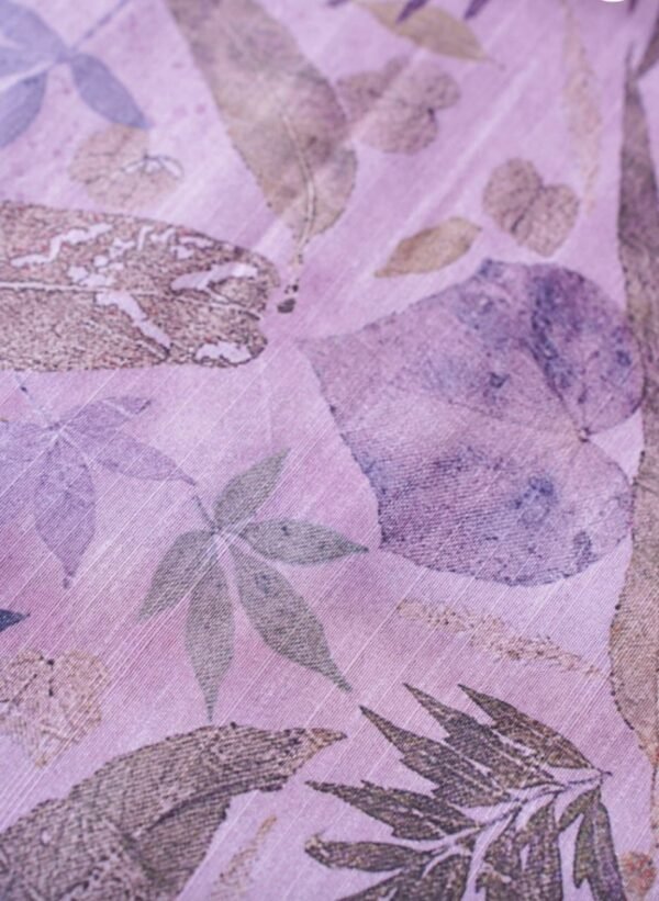 Banarasi Onion Block Print Raw Silk Saree