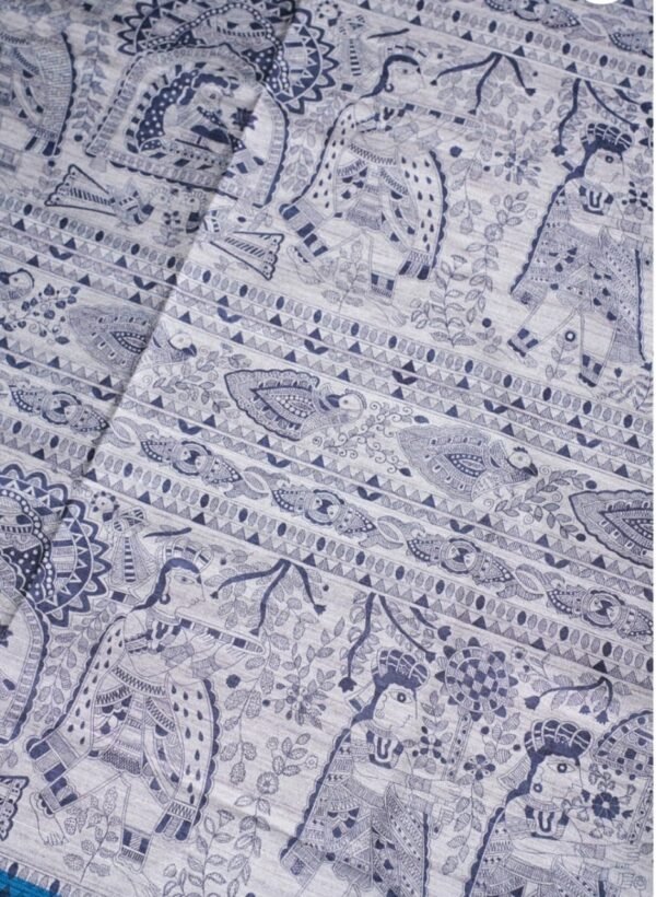 Rama Green Banarasi Madhubani Silk Saree