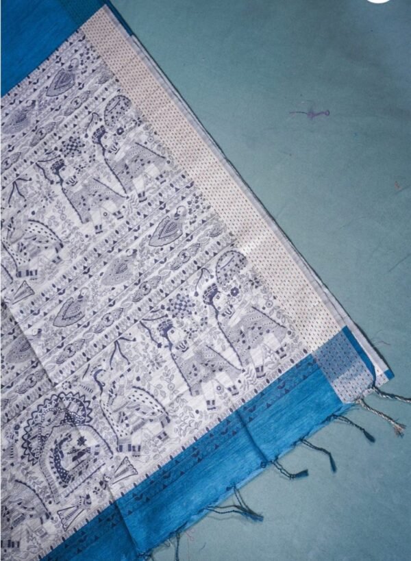 Rama Green Banarasi Madhubani Silk Saree