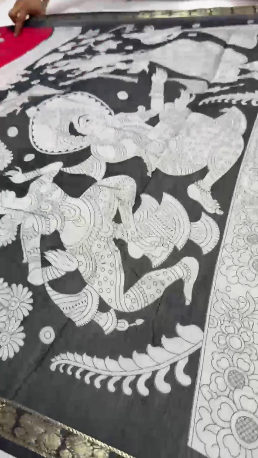 Red Maheshwari Saree