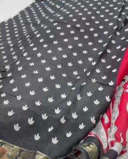 Red Maheshwari Saree