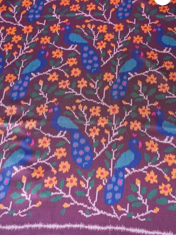 Magenta Banarasi Panghat Patola Silk Saree