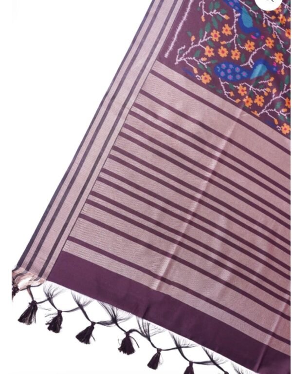 Magenta Banarasi Panghat Patola Silk Saree