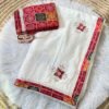 Bandhej Border Silk Blend Saree
