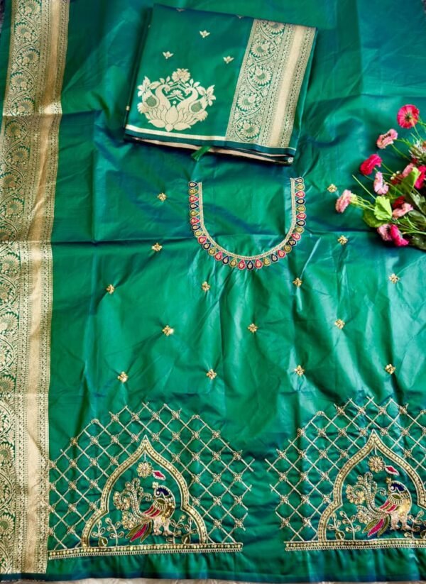 Green Rajlaxmi Paithani Saree