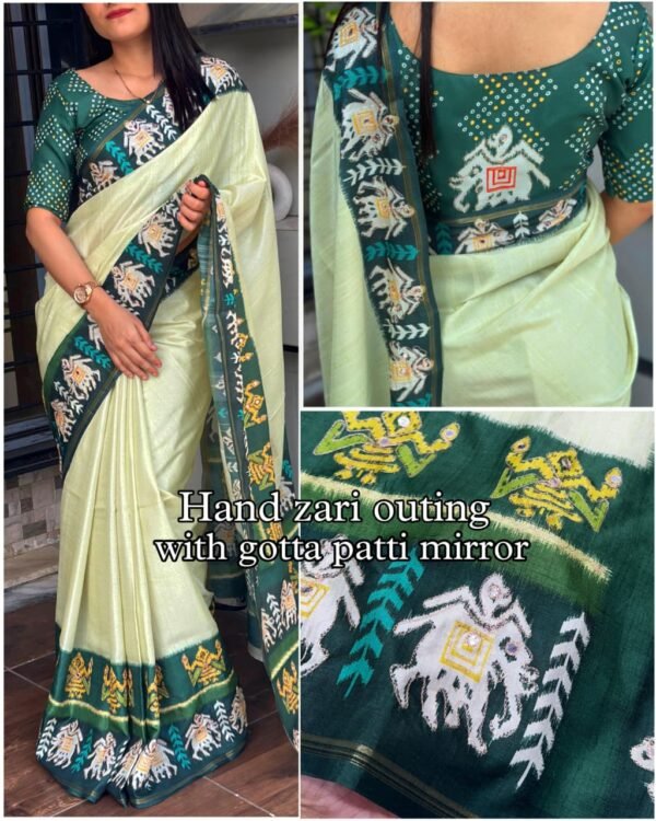 Tusser Cotton Silk Saree