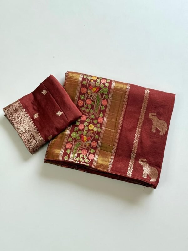 Pure Chinya Tisu Jacquard Saree