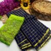 Georgette Saree with Golden Zari Checks at ₹1400 – Wedding & Festive Wear Georgette Saree with Golden Zari Checks
