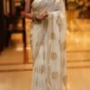 Viscose Georgette Saree With Contrast | Viscose Georgette Blouse Viscose Georgette Saree With Contrast Viscose Georgette Blouse