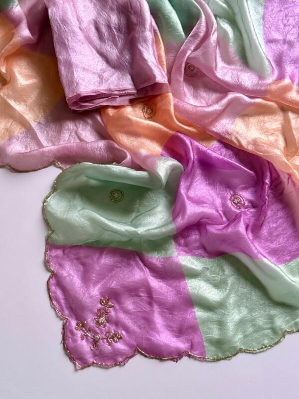 Heavy Soft Fandy Sattin Fabric Saree with Handwork