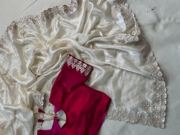 Hand Work Gota Patti Saree