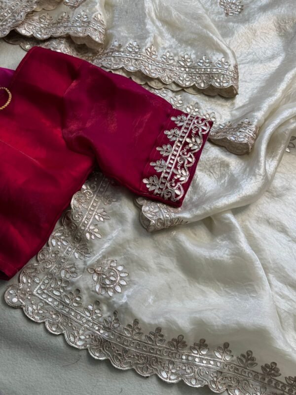 Hand Work Gota Patti Saree