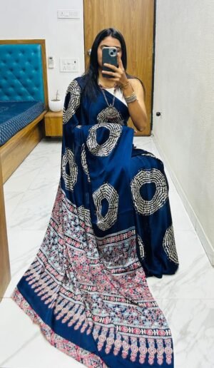 Classic Bandhej Pure Gajji Soft Silk Saree – 6.30 Mtr with Blouse | ₹830 Classic Bandhej Pure Gajji Soft Silk Saree