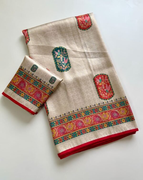 Pure Jari Weaving Silk Saree