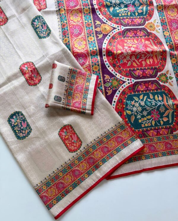 Pure Jari Weaving Silk Saree