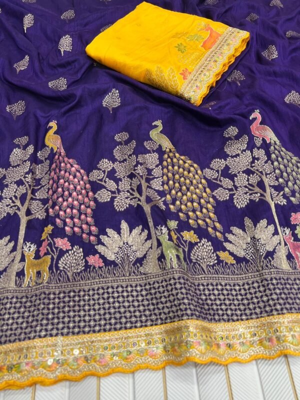 Royal Blue Dola Silk Saree