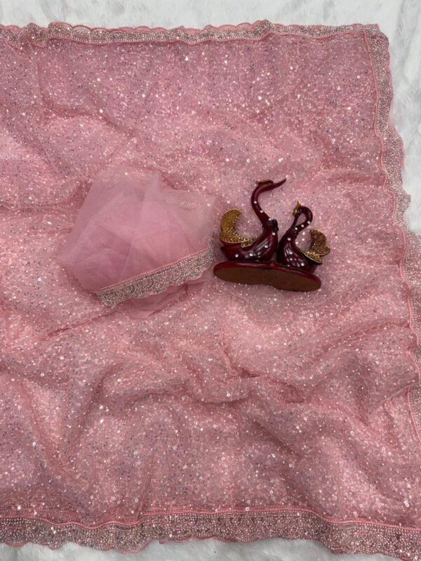 Sequins Soft Net Saree