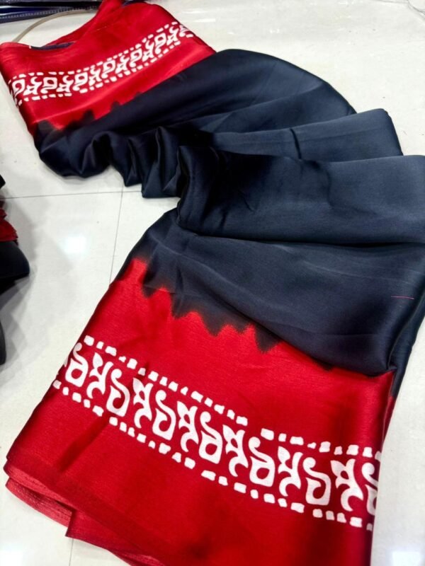 Traditional Bandhani Digital Print Silk Saree - Pure Softy Silk Traditional Bandhani Digital Print Silk Saree