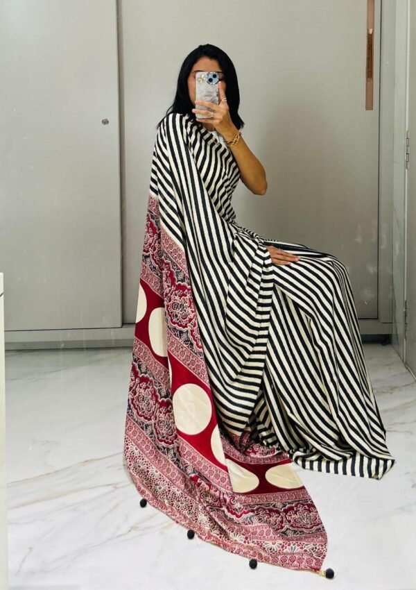 Traditional Bandhani Digital Print Silk Saree - Pure Softy Silk Traditional Bandhani Digital Print Silk Saree