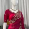 Pink Designer Fendy Silk Saree