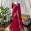 Pink Designer Fendy Silk Saree