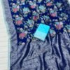 Blue Meenakari Jacquard Georgette Saree