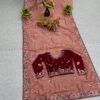 Maroon Wedding Pure Tissue Silk Saree