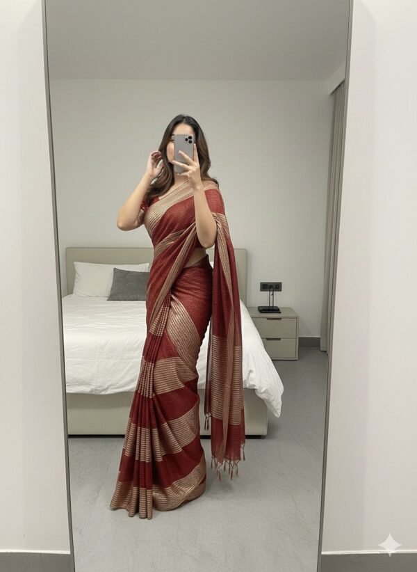 Weaving Patti Georgette Saree