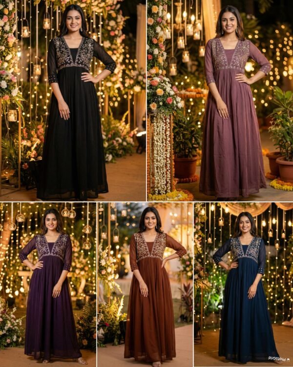 Georgette Party Gown